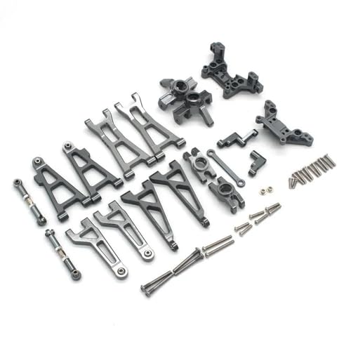 EHxCUF H16V3 Kompatibel RC Auto Metall Lenkung Tasse Oberen Unteren Arm Hinterrad Sitz Kompatibel mit 16208 16209 16210 16BM 1/16 Zubehör(Titanium) von EHxCUF