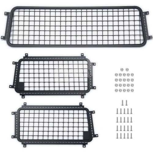 EHxCUF Hinten Seite Fenster Mesh Schutz Net Schutz Zaun Kompatibel Mit 1/10 Skala RC Crawler Auto Zubehör Kompatibel mit TRX-4 Bronco von EHxCUF