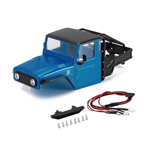 EHxCUF IR40-Hartkörperschale und Käfig Kompatibel mit RC-Crawler-Kompatibilität im Maßstab 1:18(UNASSEMBLED Blue) von EHxCUF