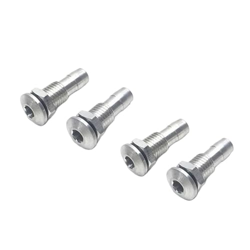 EHxCUF Kompatibel RC Boot Ablaufdüse Zubehör 4PCS Metall Kühlnippel M6 M8 Aluminium Wasserauslass Wasserhahn(Silver M8) von EHxCUF