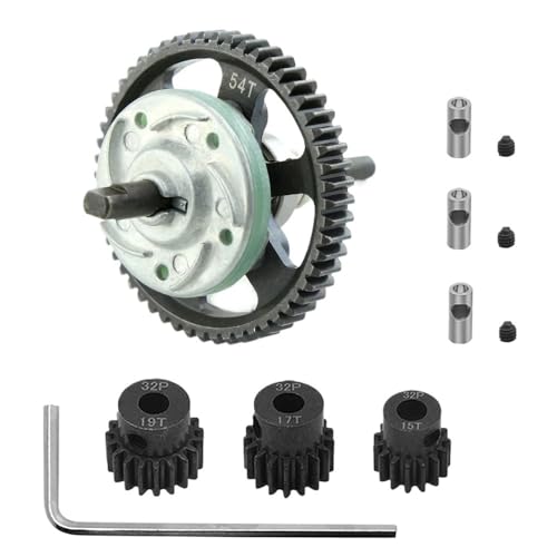 EHxCUF Kompatible 1 10 E REVO 54T Metall-Differentialgetriebe-Rutschkupplung mit 15 17 19T Ritzeln von EHxCUF