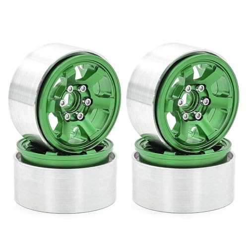 EHxCUF Kompatible 4PCS 1,9 Felgennabe Kompatibel mit RC-Autos im Maßstab 1:10 Ersatzteile(Green) von EHxCUF