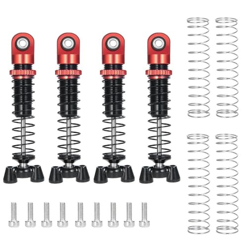 EHxCUF Kompatible Metall-Stoßdämpfer Kompatibel mit Z 4X4 1/18 1/24 RC-Fahrzeuge, 4er-Pack vordere und hintere Dämpfer von EHxCUF