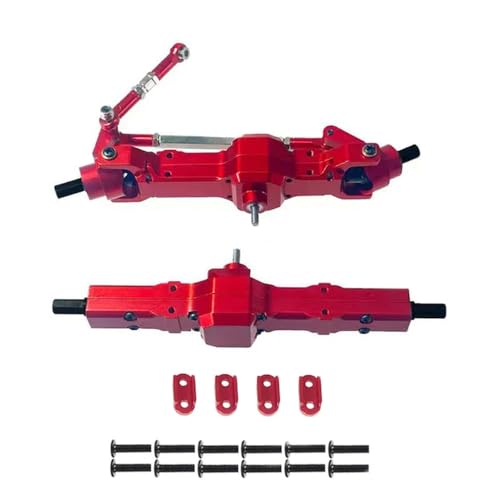 EHxCUF Kompatible Metall-Upgrade-Modifikationsteile Kompatibel mit 1/16 ferngesteuertes Auto, einschließlich C14 C24 Feiyu-Metallbrücke und Schnalle(RED) von EHxCUF