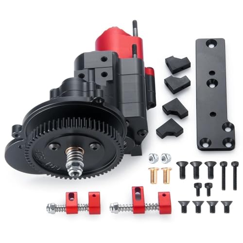 EHxCUF Kompatible Upgrade-Teile Kompatibel mit RC-Fahrzeuge im Maßstab 1:10, Metall-2-Gang-Getriebe, Verteilergetriebe, Cutoff-Getriebe mit Motorgetriebe von EHxCUF