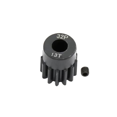 EHxCUF Kompatibler 5-mm-32P-Motorritzelsatz aus Metall und Stahl Kompatibel mit 1/10 und 1/8 RC-Autos 13T 14T 15T 16T 17T 18T 19T 20T 21T(13T) von EHxCUF