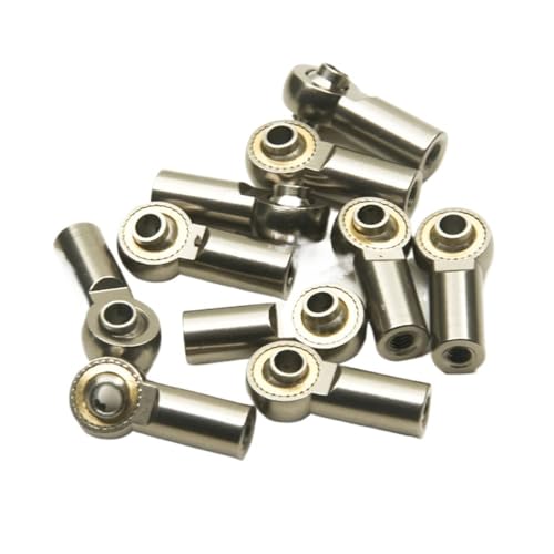 EHxCUF Kompatibler Aluminium-M3-Verbindungsstangengelenk-Kugelkopfhalter Kompatibel mit 1/10 RC Buggy Crawler Autoteile 5 oder 10 Stück(10PCS Titanium) von EHxCUF