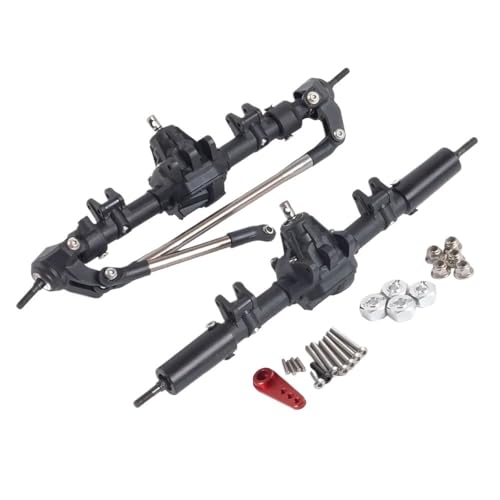 EHxCUF Kompatibler gerader Vorder- und Hinterachssatz aus Kunststoff mit Metall-Vorwärts-Rückwärts-Kegelrad Kompatibel mit 1/10 RC Crawler-Modelle(NORMAL AXLE Set) von EHxCUF