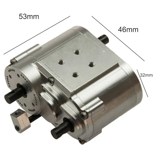 EHxCUF Kompatibles, verbessertes Verteilergetriebe mit 2-Gang-Getriebe Kompatibel mit 1/10 RC-Raupenfahrzeuge und ähnliche 4WD-Modelle von EHxCUF