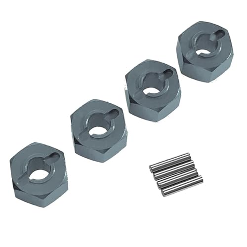 EHxCUF Kompatibles 12-mm-Sechskant-Radnaben-Set mit 4 Stück Kompatibel mit RC-Autos im Maßstab 1:14 und 1:16, Modelle 14210, 14303, 16207, 16208(Titanium Color) von EHxCUF