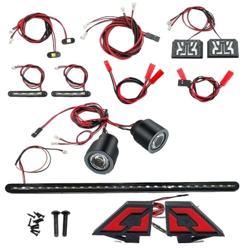 EHxCUF Kompatibles LED-Lichtset Kompatibel mit All-Road-Muscle-Car-Modellteile, einschließlich Simulationsscheinwerfer-Rücklicht und Seitenlichter Kompatibel mit 1/7 Felony 6S Street Bash von EHxCUF