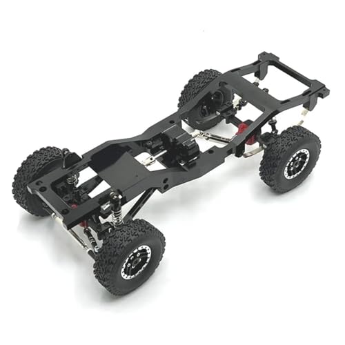 EHxCUF Kompatibles Metall-Upgrade-Chassis Kompatibel mit MN-Modell 1/12 MN82 LC79 RC-Autoteile(Black) von EHxCUF