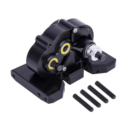 EHxCUF Kompatibles Overdrive-Getriebe mit einstellbarem Getriebe Kompatibel mit 1/10 Crawler-Auto mit gerader Achse, leichtem CNC-Design(Black) von EHxCUF