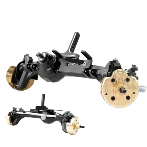 EHxCUF Kompatibles Portalachsen-Set Kompatibel mit 1/10 RC Crawler-Fahrzeuge GEN8 EX86100 Komplette Vorder- und Hinterachsen aus Metall(1PCS Front-Black) von EHxCUF