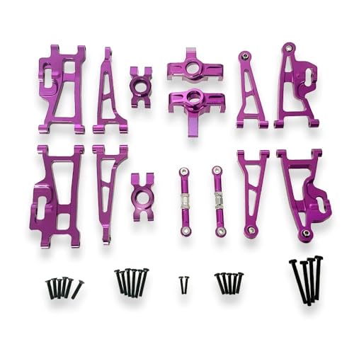 EHxCUF Kompatibles Upgrade-Teileset Kompatibel mit 1/14 RC-Autos, Metallzubehör Kompatibel mit 14209 14210 H14BM-Modelle(Purple) von EHxCUF