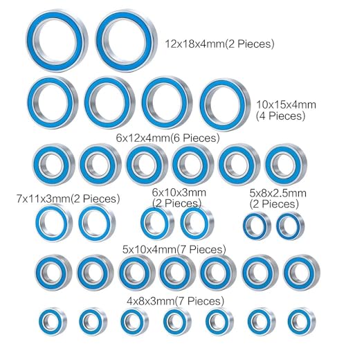 EHxCUF Kompatibles Upgrade-Zubehör 32-teiliger Radnaben-Lagersatz Kompatibel mit Gen8 1/10 RC Crawler Car von EHxCUF