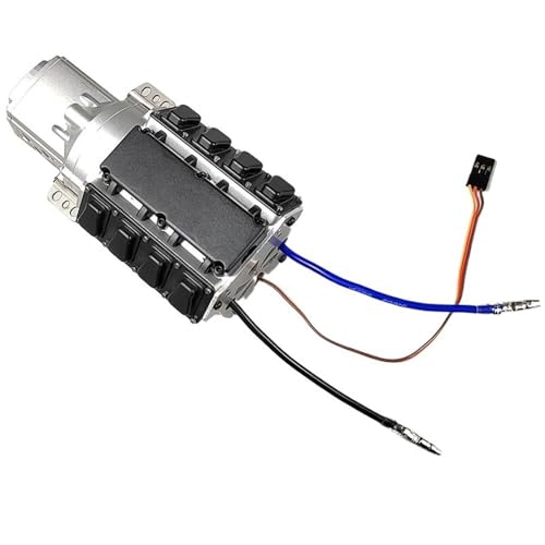 EHxCUF Kompatibles elektrisches Zweigang-Bürstengetriebe Kompatibel mit 1/14 RC-Anhänger mit 770er-LESU-DIY-Teilen von EHxCUF