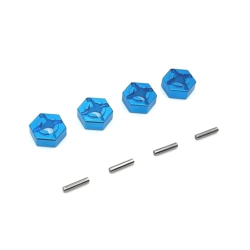 EHxCUF Metall 12mm Rad Hex Nabe Adapter Kompatibel mit 1/16 RC Autos Kompatibel mit Upgrade Teile 16101 16102 16103 16104 16106 16201(Blue) von EHxCUF