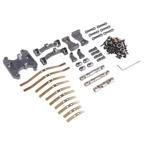 EHxCUF Metall-Chassis-Balance-Board-Upgrade-Teile Kompatibel mit RC-Cars, Wippe, Federplatte und Antriebswelle, kompatibel mit B16 B36 1/16(Titanium) von EHxCUF