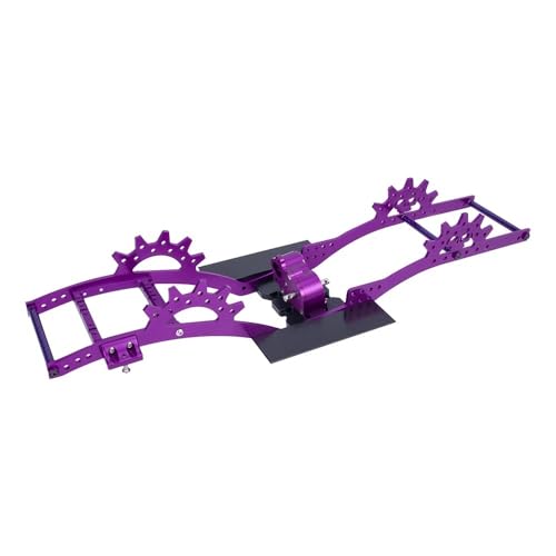 EHxCUF Metall-Chassis-Kit mit Dual-Servo-Montagegetriebe Kompatibel mit RC Crawler Car II III-kompatible Bauten DIY-Upgrade(Purple) von EHxCUF