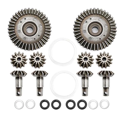 EHxCUF Metall-Differential-Ringrad-Ausgangszahnrad-Set, kompatibel mit 4x4 HQ727 Upgrade Kompatibel mit 1/10 RC-Autos Modell 6882 5379(2 Set) von EHxCUF