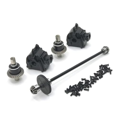 EHxCUF Metall-Mittelantriebswellen-Getriebe-Differenzial-Upgrade-Kit, kompatibel mit 144010 144001 144002 Teilen(Black) von EHxCUF