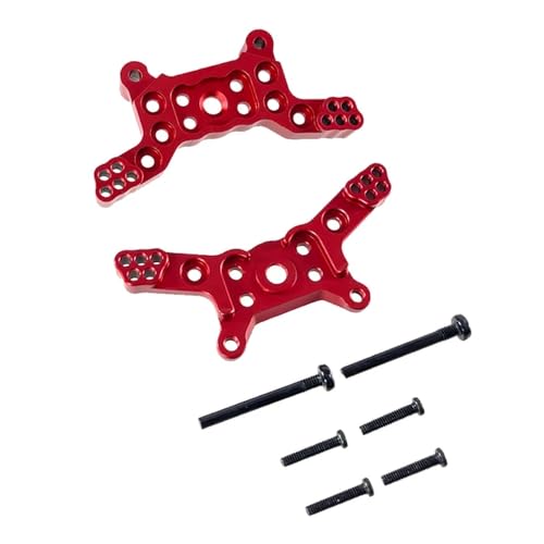 EHxCUF Metall Shock Tower Upgrade Teile kompatibel mit 1/14 RC Autos Hyper Go H14BM 14209 14210 vorne und hinten(RED) von EHxCUF