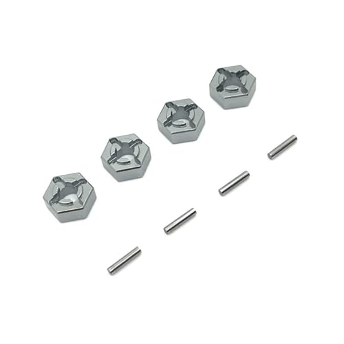 EHxCUF Metall-Upgrade 12 mm Sechskantgelenk Kompatibel mit 1/14 1/16 kompatible RC-Autoteile(Dark Grey) von EHxCUF