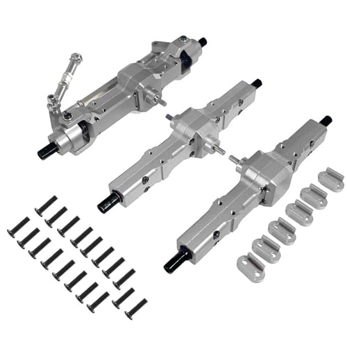 EHxCUF Metall-Upgrade-Achse Kompatibel mit RC-Autos, kompatibel mit B16 B36 Q60 Q63 Q64 FY004 MN-77 6WD 6X6-Modellen, vorne, hinten, hinten(Silver B) von EHxCUF