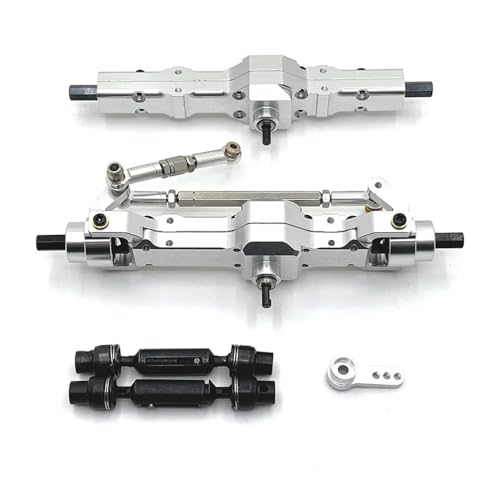 EHxCUF Metall Upgrade Vorder- und Hinterachse Antriebswelle kompatibel mit 1/10 C74 1/16 Fernbedienung Auto Ersatzteile Zubehör(Silver) von EHxCUF