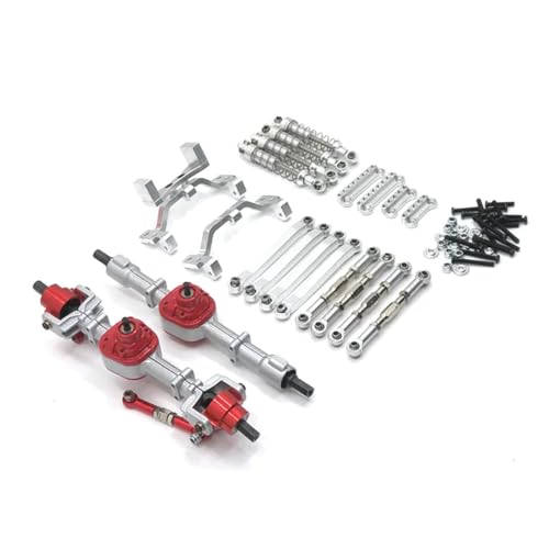 EHxCUF Metall Upgrade Vorder- und Hinterachse Montage Spurstange Stoßdämpfer Kit kompatibel mit MN 1/12 Serie D91 D96 MN98 99S RC Auto Teile(White) von EHxCUF