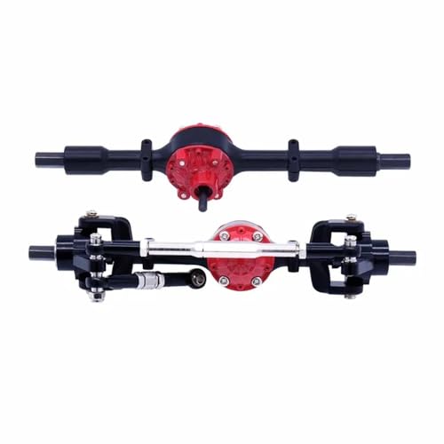 EHxCUF Metall-Vorder- und Hinterachsen-Set Kompatibel mit 1/16 RC-Autos, kompatibel mit C14 C24 C34 C44 B14 B24 Upgrade-Teilen und Zubehör(Black A) von EHxCUF