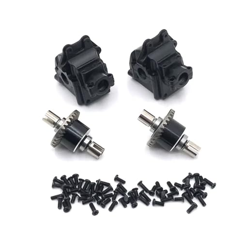 EHxCUF Metallgetriebe und Ganzmetall-Differential-Upgrade-Teile Kompatibel mit kompatible Modelle 144001 144010 124010 124016 17 18 19(Black) von EHxCUF