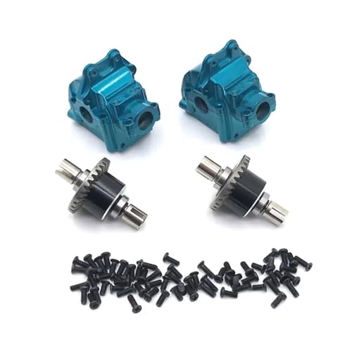 EHxCUF Metallgetriebe und Ganzmetall-Differential-Upgrade-Teile Kompatibel mit kompatible Modelle 144001 144010 124010 124016 17 18 19(Blue) von EHxCUF