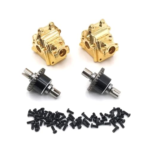 EHxCUF Metallgetriebe und Ganzmetall-Differential-Upgrade-Teile Kompatibel mit kompatible Modelle 144001 144010 124010 124016 17 18 19(GOLDEN) von EHxCUF