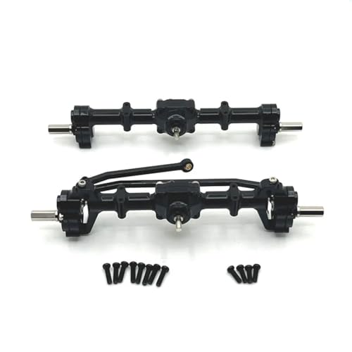 EHxCUF Metallverstärkte vordere und hintere Türbrücken Kompatibel mit MN-Modell 1/12 MN82 LC79 MN78 D91 D96 99S kompatible RC-Autoteile(Black) von EHxCUF