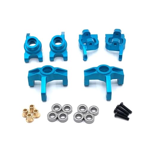 EHxCUF Modifizierter Metall-Lenkbecher C Kompatibel mit Hinterrad, kompatibel mit 1/14 RC-Autos 144010 144001 144002 und 1/12 RC-Autos 124017 124016 124018 124019(Blue) von EHxCUF