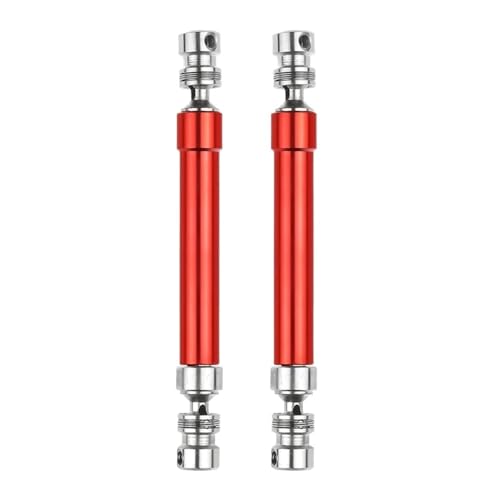 EHxCUF Rot 2PCS Metallantriebswelle kompatibel mit 110-160mm Kompatibel mit 1/10 RC Rock Crawler von EHxCUF