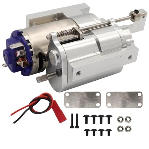 EHxCUF Silbernes 2-Gang-Getriebe aus Metall Kompatibel mit kompatible RC-Car-Upgrade-Teile C14 C24 B14 B24 MN MN90 MN98 MN99S von EHxCUF