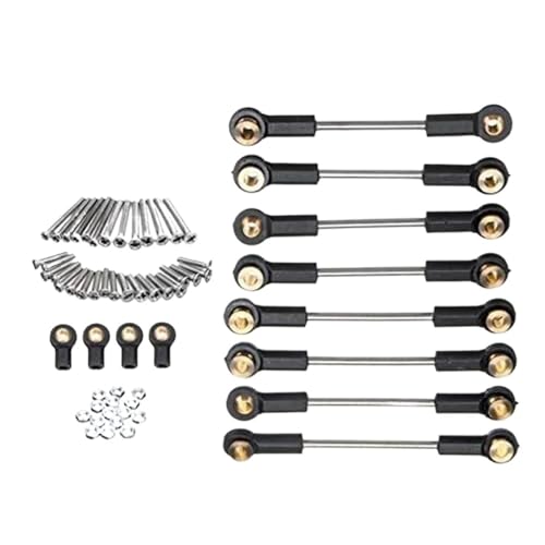 EHxCUF Upgrade-Ersatzteile Metall-Spurstangensatz Kompatibel mit 1/16 C14 C24 kompatible RC-Car-Aufhängungs-Zehenverbindung von EHxCUF