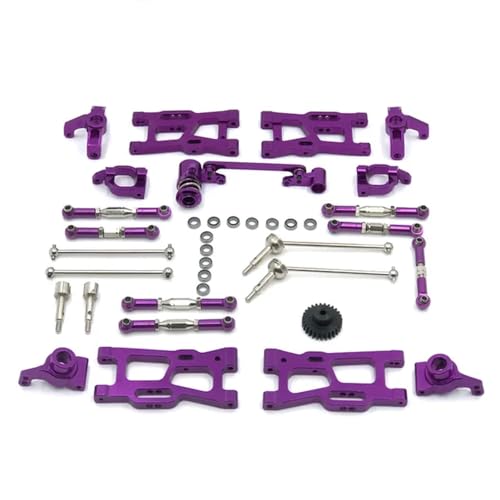 EHxCUF Upgrade Metall Kit Kompatibel mit Antriebswelle Zugstange Schwinge Lenkung kompatibel mit 144010 144002 124017 124019 124018 144001 124007 RC Auto Teile(Purple) von EHxCUF