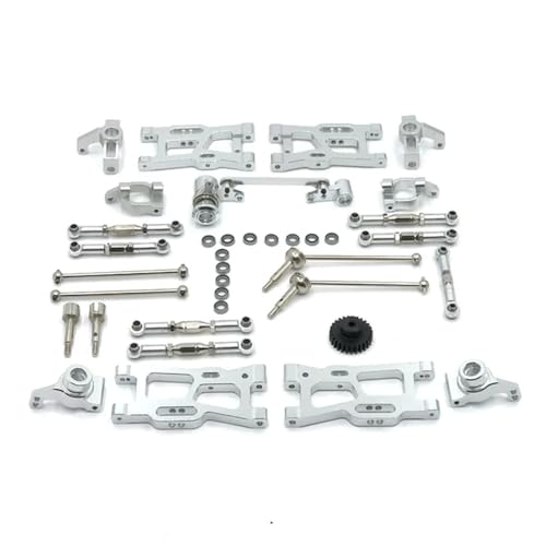 EHxCUF Upgrade Metall Kit Kompatibel mit Antriebswelle Zugstange Schwinge Lenkung kompatibel mit 144010 144002 124017 124019 124018 144001 124007 RC Auto Teile(White) von EHxCUF