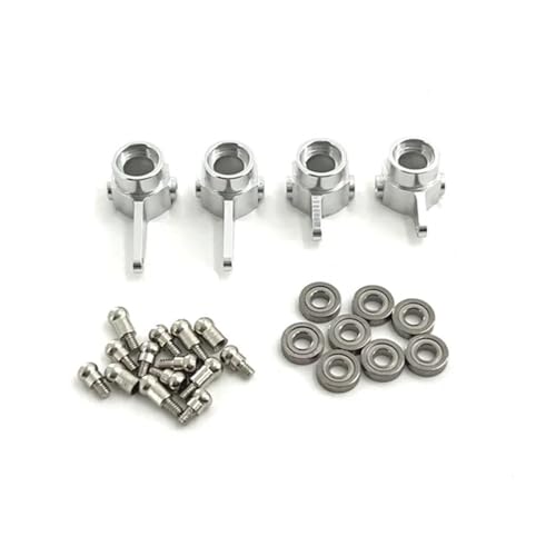 EHxCUF Upgrade Metalllenkbecher mit 3 * 7 * 2 mm Lager Kompatibel mit 1/28 RC-Autoteile, kompatibel mit verschiedenen Modellen(Silver) von EHxCUF