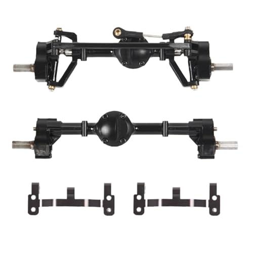 EHxCUF Upgrade-Teile Kompatibel mit 1/12 RC-Autos, kompatibel mit MN MN-90 MN98 MN99S MN45 Vorder- und Hinterportalachse mit Metallverbindungsstangen-Montagebasis von EHxCUF