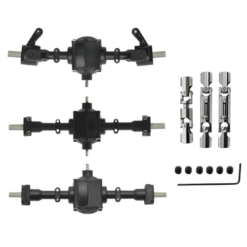 EHxCUF Upgrade-Teile Kompatibel mit Metallgetriebe-Differentialachse und Antriebswelle, kompatibel mit B16 B36 Q60 Q63 Q64 FY004 MN-77 6WD RC-Autos von EHxCUF