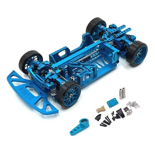 EHxCUF Upgrade des Metallrahmens mit Mehreren Radständen, kompatibel mit 1/28 4WD RC-Cars(Sky Blue) von EHxCUF