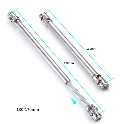 EHxCUF Upgrade kompatibler Metall-Antriebswellen-Gelenkteile Kompatibel mit 1/14 RC-Modellauto(130-170MM) von EHxCUF