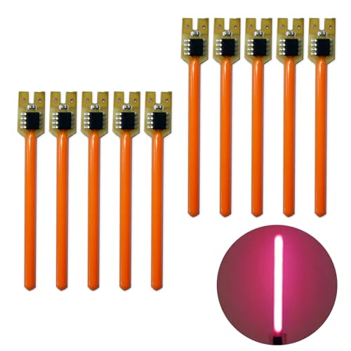 10 Stück rosa Farbe 3V DIY LED Streamer Lichter Ideal für Rennräder und Innenraumdekoration, Metallfilmwiderstände für die Spannungsanpassung inbegriffen von EIELEDIY