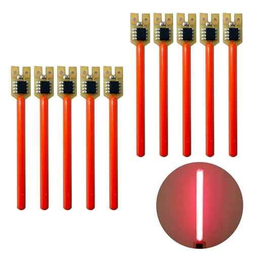 10 Stück rot 3V DIY LED Streamer Lichter Ideal für Rennräder und Innenraumdekoration, Metallfilmwiderstände für die Spannungsanpassung inbegriffen von EIELEDIY