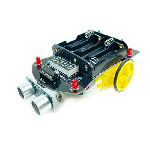 EIELE Intelligente Ultraschall-Hindernisvermeidung Trolley Löt-Kit Automatisch fahrendes Auto Intelligenter Elektronikbausatz DIY Lernprogramm für intelligente Roboter(Löten erforderlich) von EIELEDIY